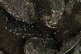 Septarian Dragon Egg Geode - Black Crystals #137906-2